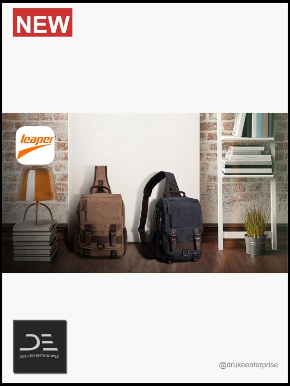 Canvas Messenger Bag – Unisex Crossbody Sling for Travel Work